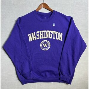 NWOT Washington University Huskies Sweatshirt Crewneck Mens Large Purple NCAA